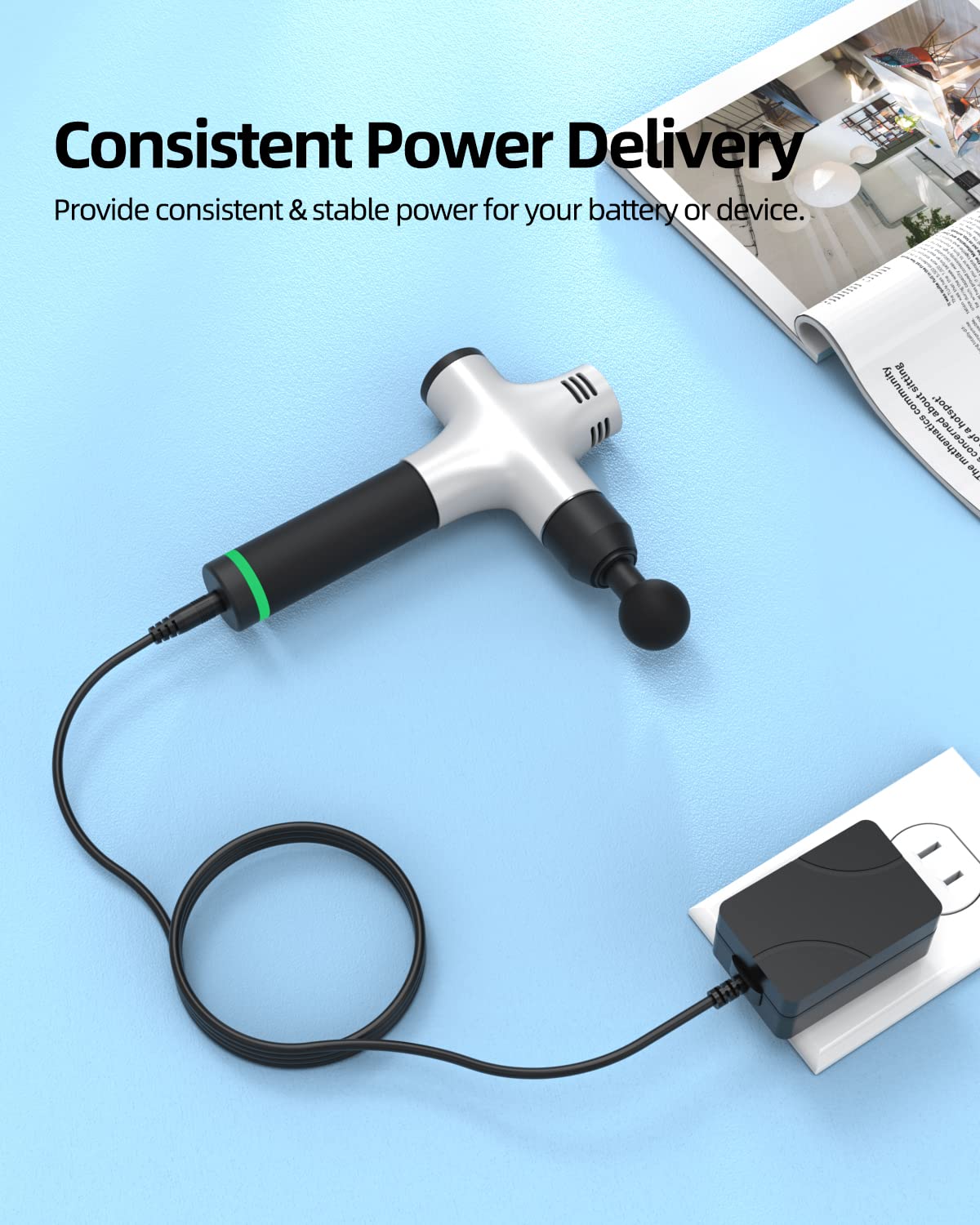 Amazon.com: Superer 26V 24V 1A Massage Gun Charger Compatible with